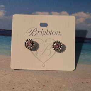 Brighton Silver and Purple Stud Earrings